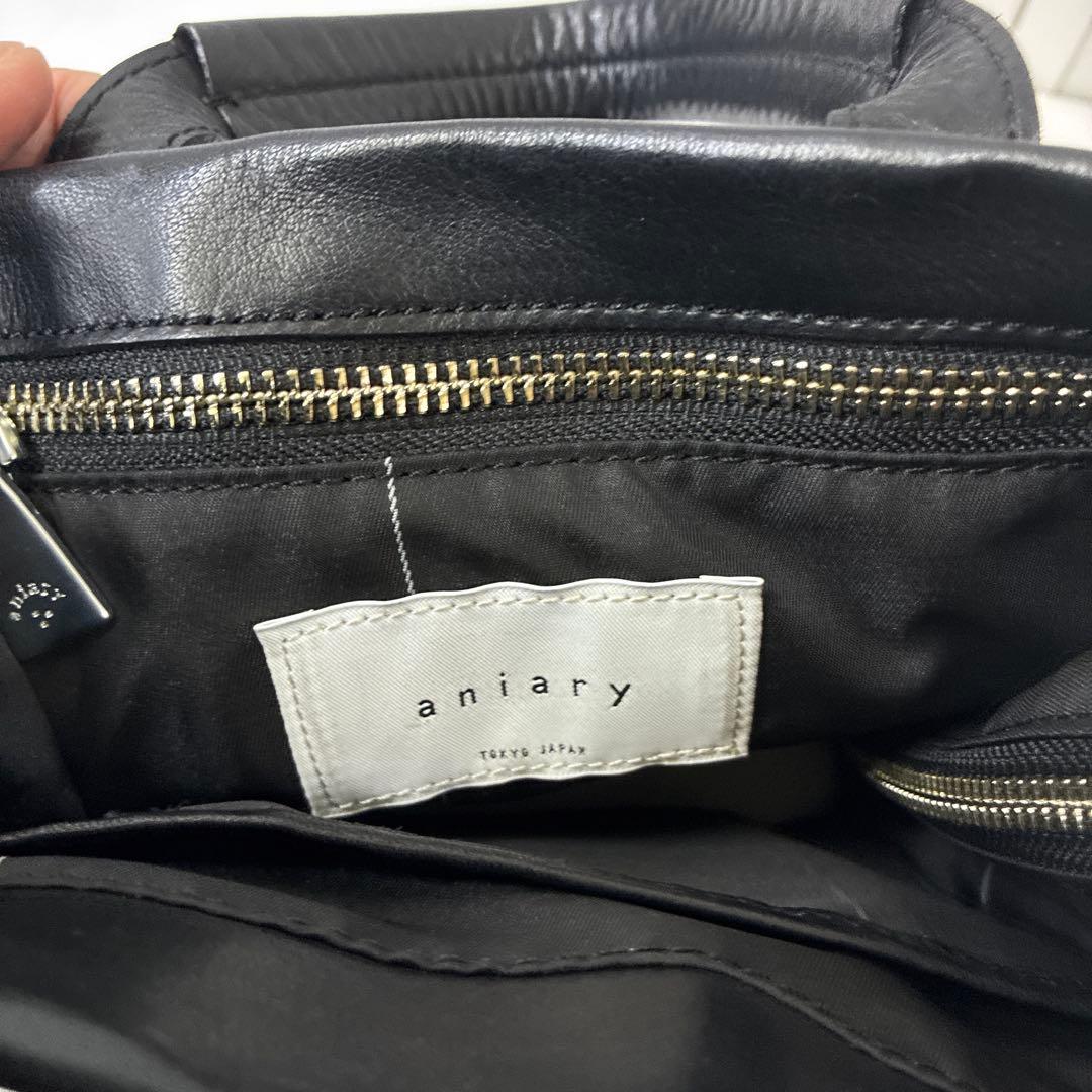 aniary 黒 レザートートバッグ