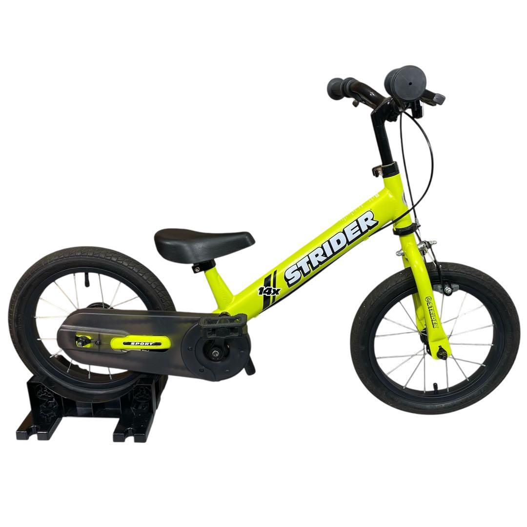【美品】STRIDER 14X ライムイエロー キッズバイク 14インチ　限定色