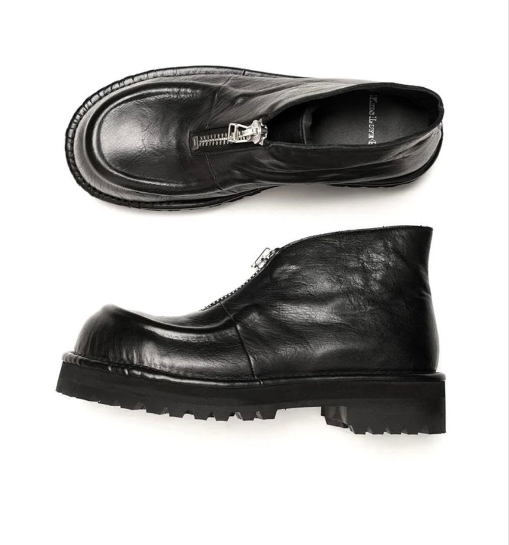 INVISIBLE MOCCA フロントジップブーツ