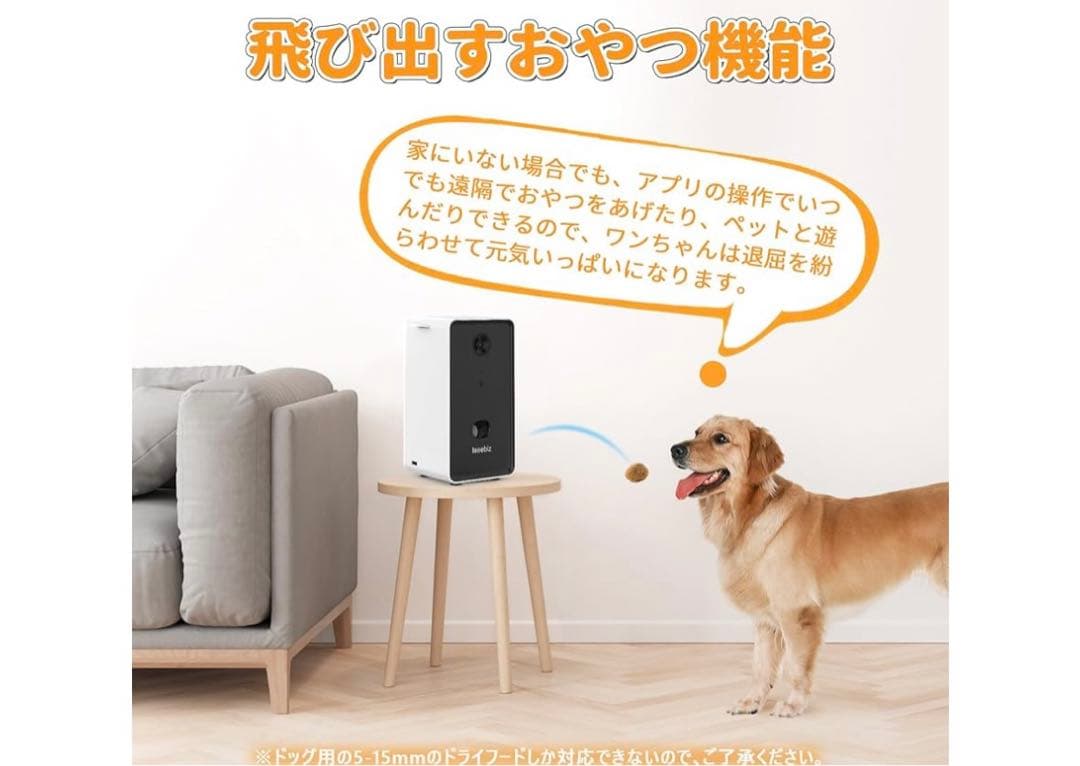 509632 Iseebiz ドッグカメラ 飛び出すおやつ　ホワイト