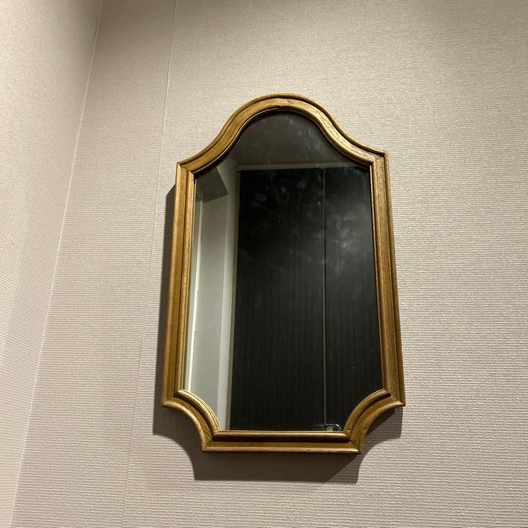 ANTRY ウォールミラー　Hall Wood ミラー 鏡 小さいサイズ