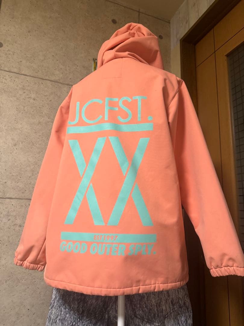 JACKFROST スノボウェア サーモンピンク 上下セット 上S 下M