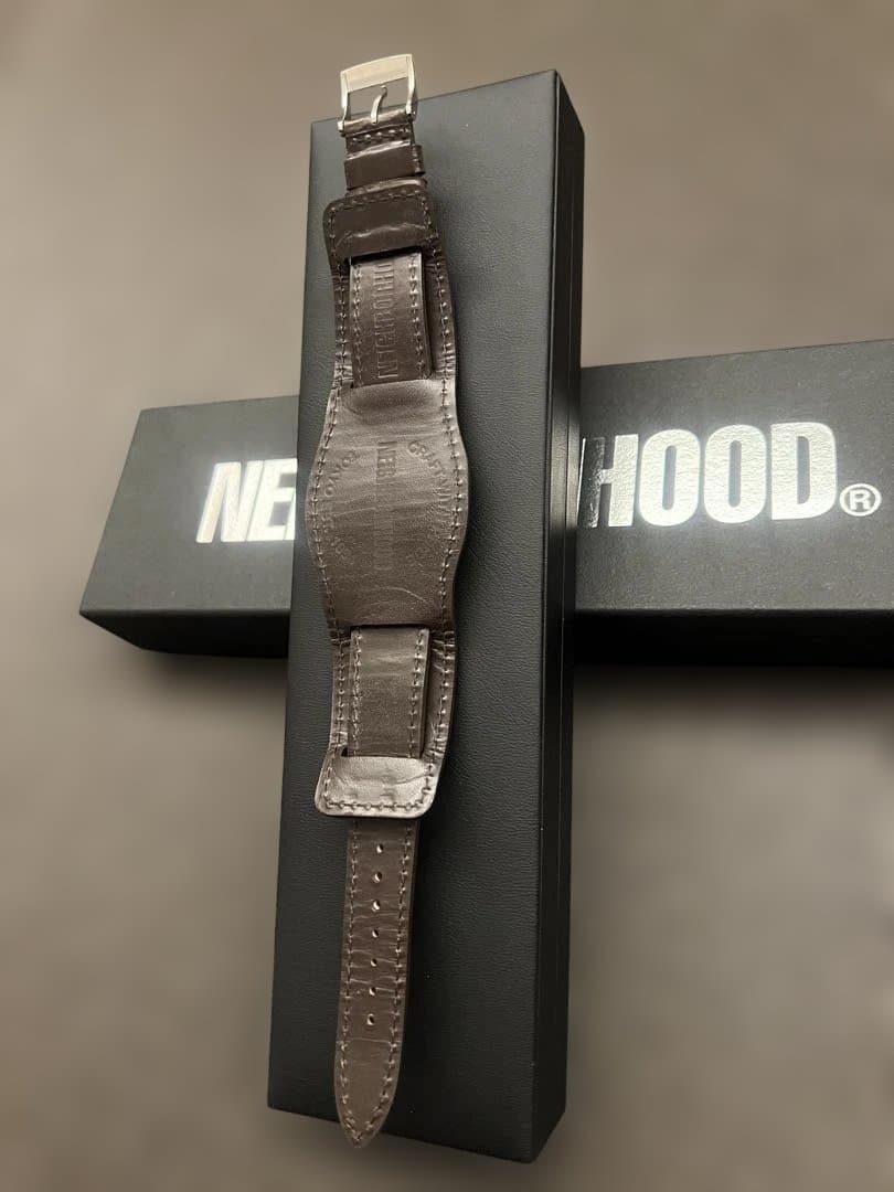 neighborhood LEATHER EMB WATCH BAND時計ベルト
