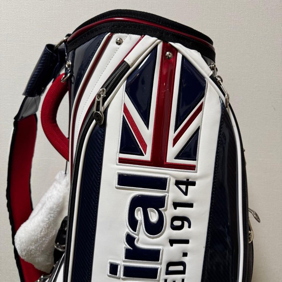 良品 Admiral アドミラル キャディバッグ 9型 トリコロール