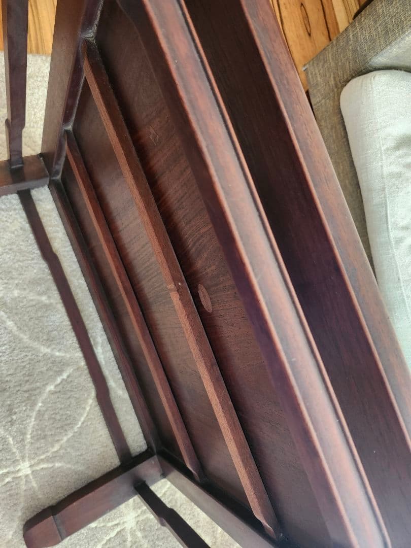 無垢材 和モダン 座卓 78cm角｜重厚 木製 ローテーブル 古民家風