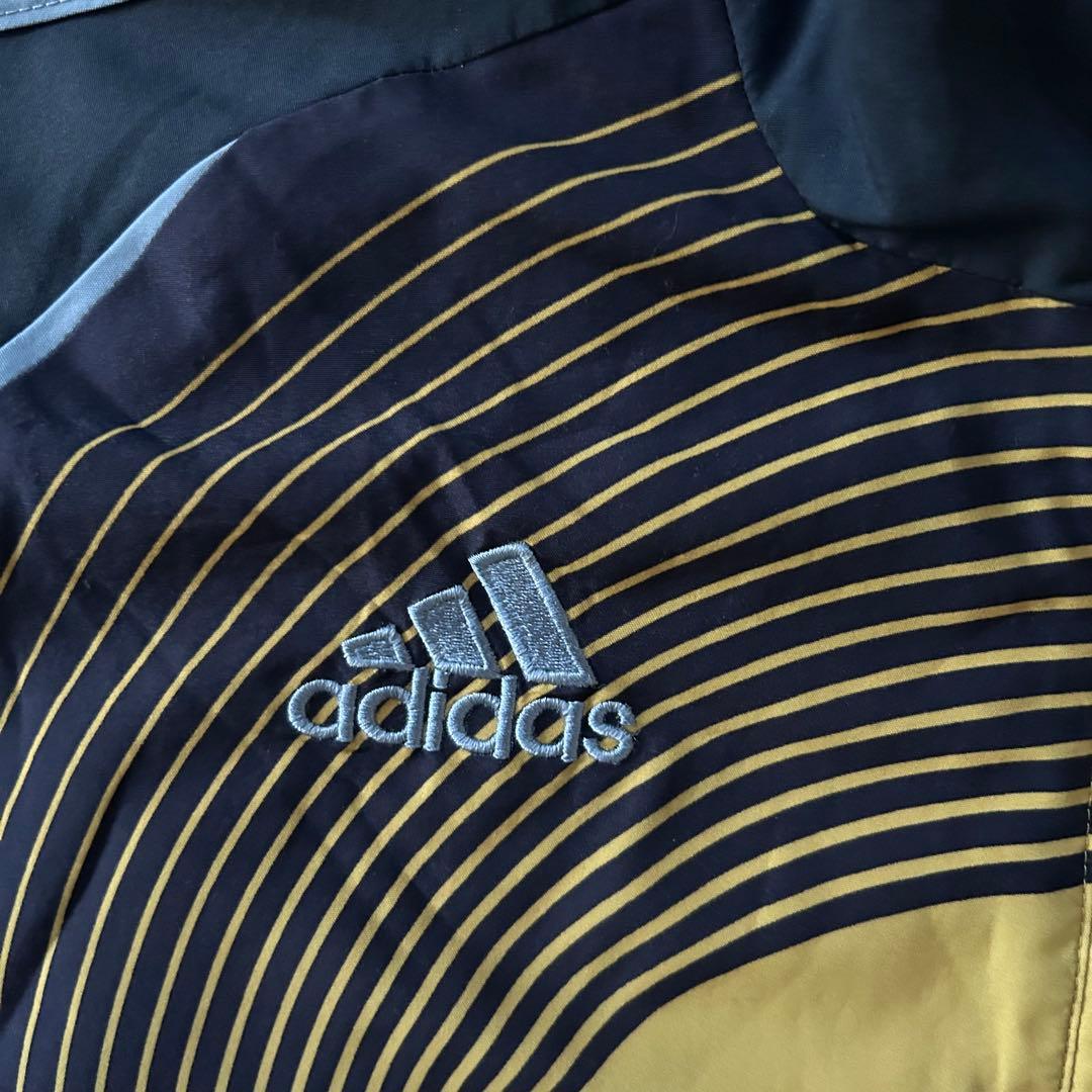 希少adidasアディダスARIS FCナイロンジャケットドローコード刺繍ロゴ