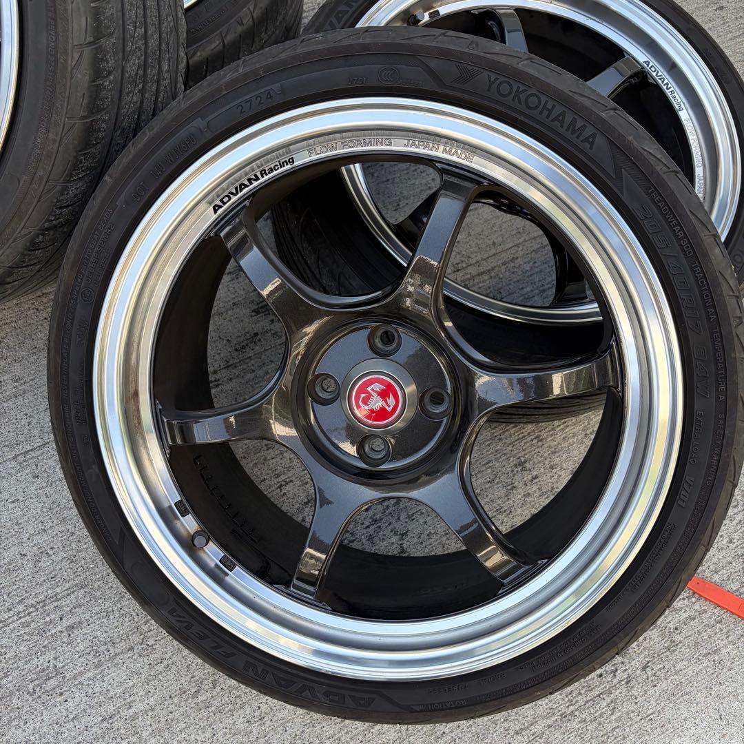 ADVAN RG-D2 17インチ 7.5J＋35 PCD98 ４穴 アバルト