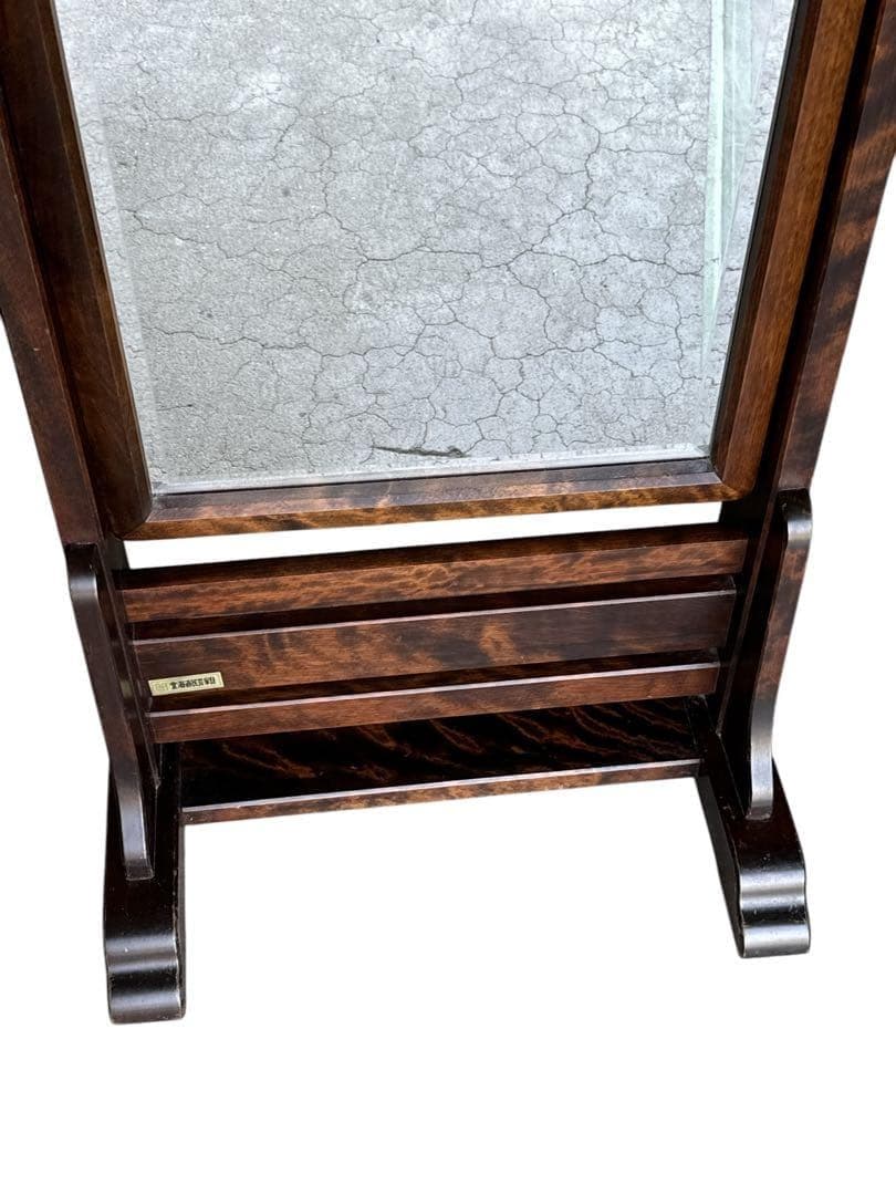 北海道民芸家具 ミラー 鏡 姿見 全身鏡 樺材 無垢材 和家具