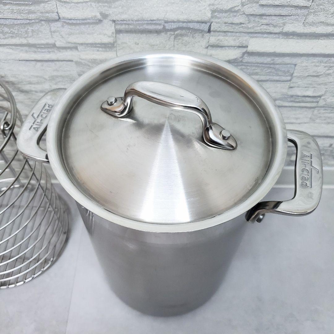 All-Clad SAS-4 高品質 ステンレス鍋　スチームバスケット付き
