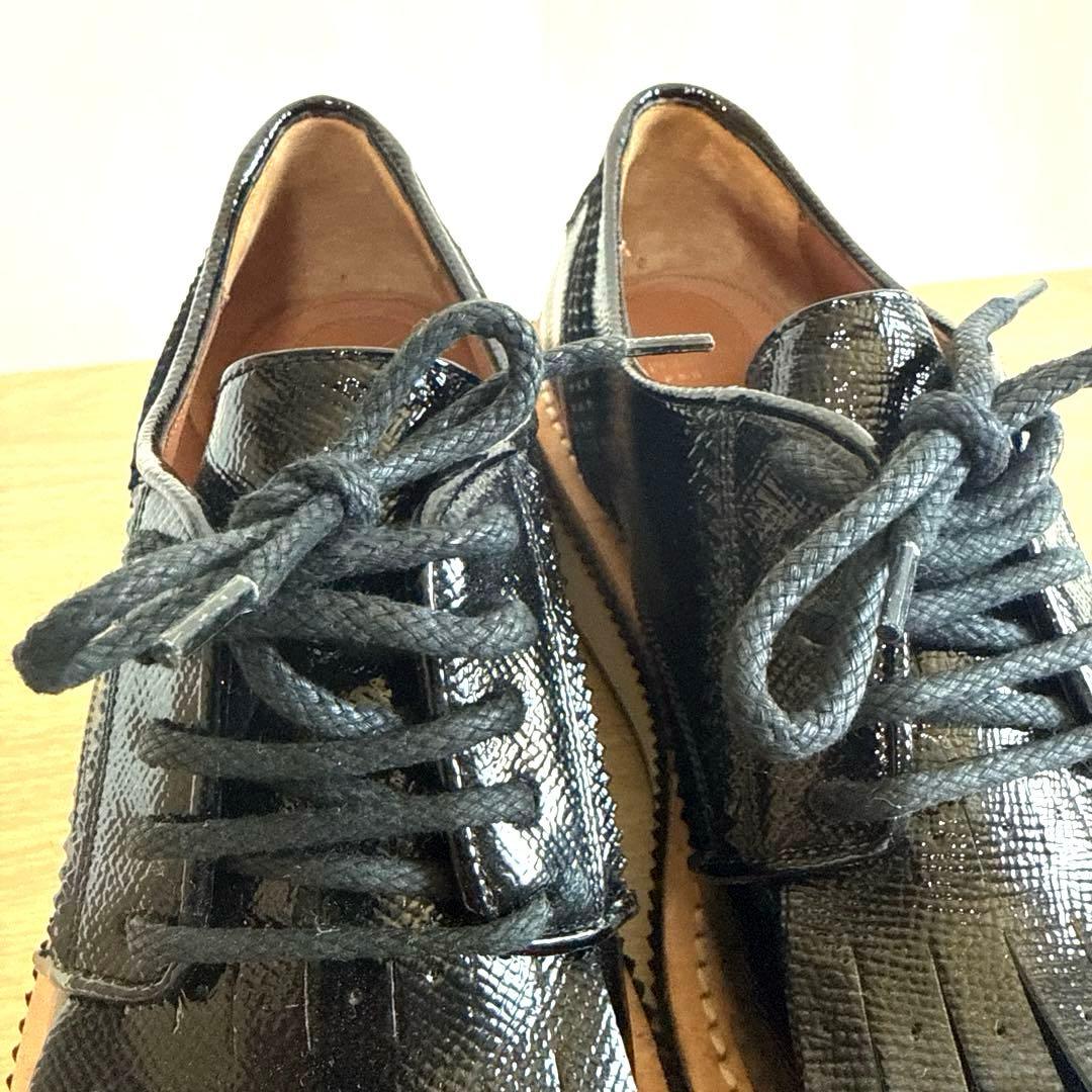 【極美品】GIVENCHYジバンシィブラックレザー フリンジ ローファー 厚底