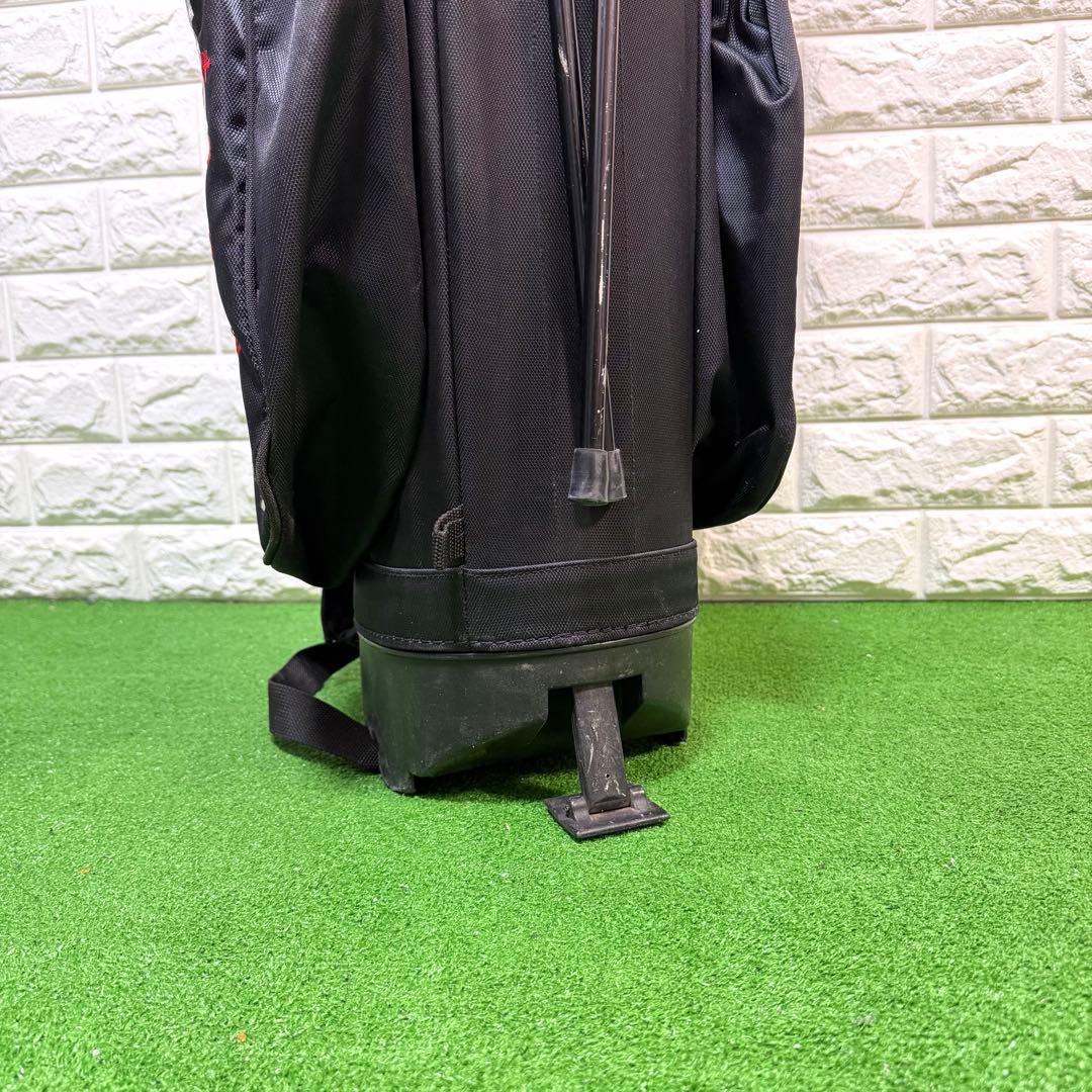 パーリーゲイツ　スタンド式　キャディーバッグ　黒　超軽量　収納多数　すぐ使える