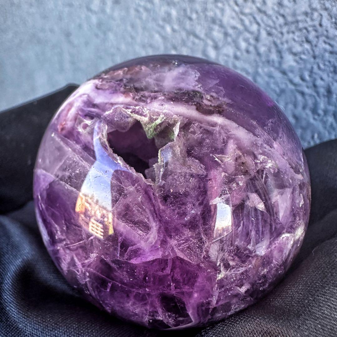 爆レア❗️レインボー☆フローライト 丸玉☆癒しパワーパワーストーン天然石A1153