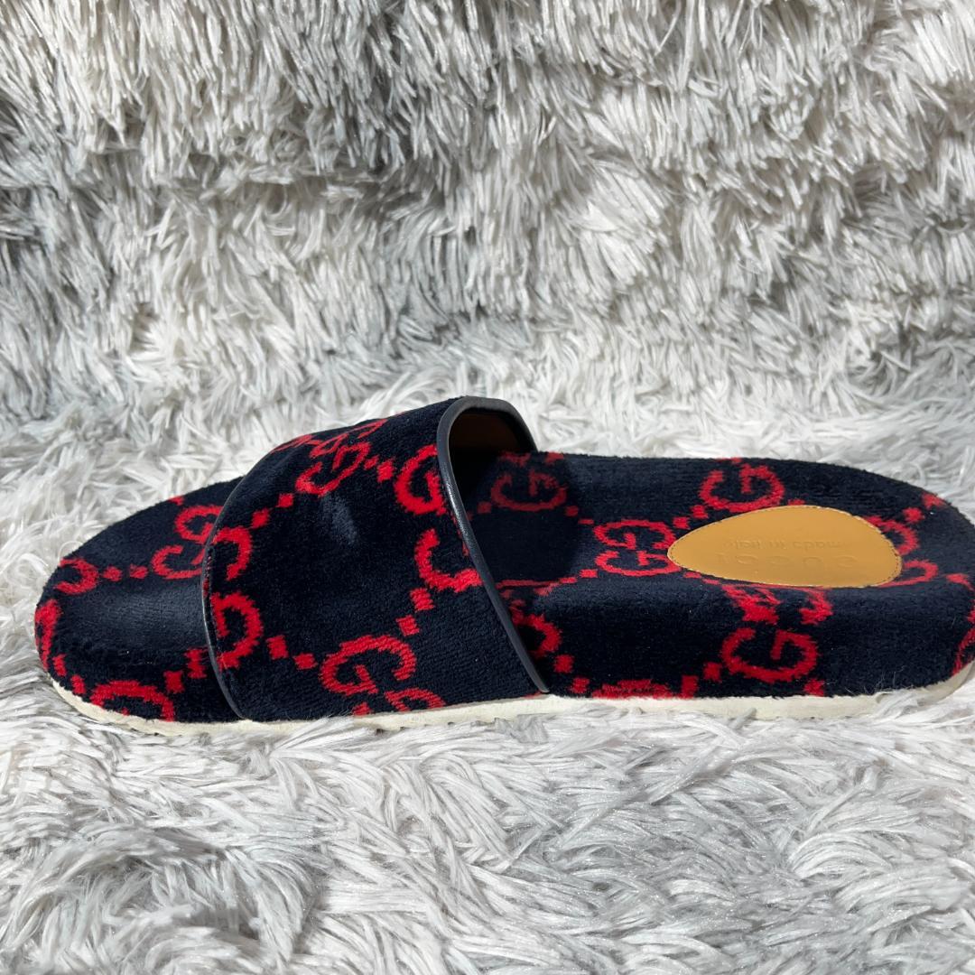 [大人気]　グッチ　GUCCI　テリークロススライドサンダル　GG柄　総柄
