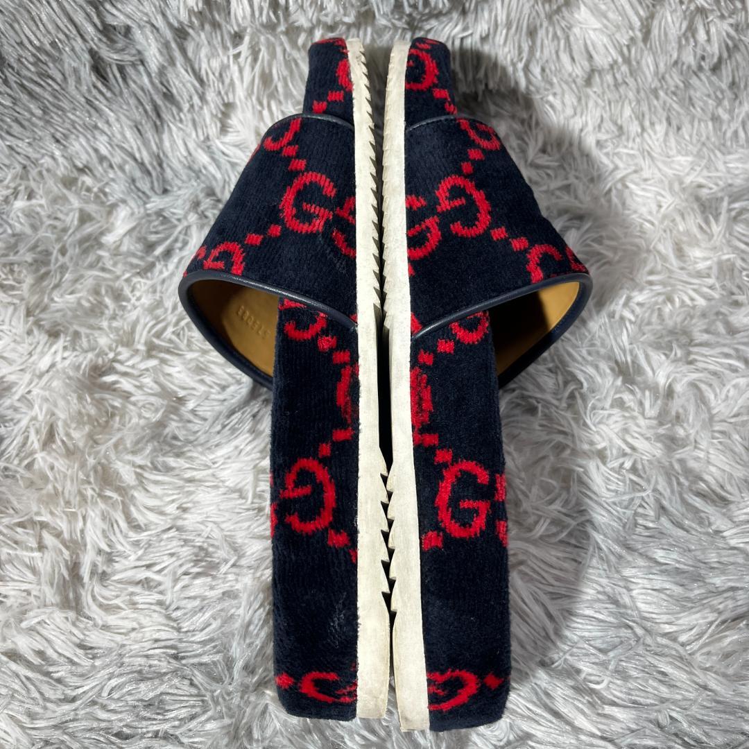 [大人気]　グッチ　GUCCI　テリークロススライドサンダル　GG柄　総柄