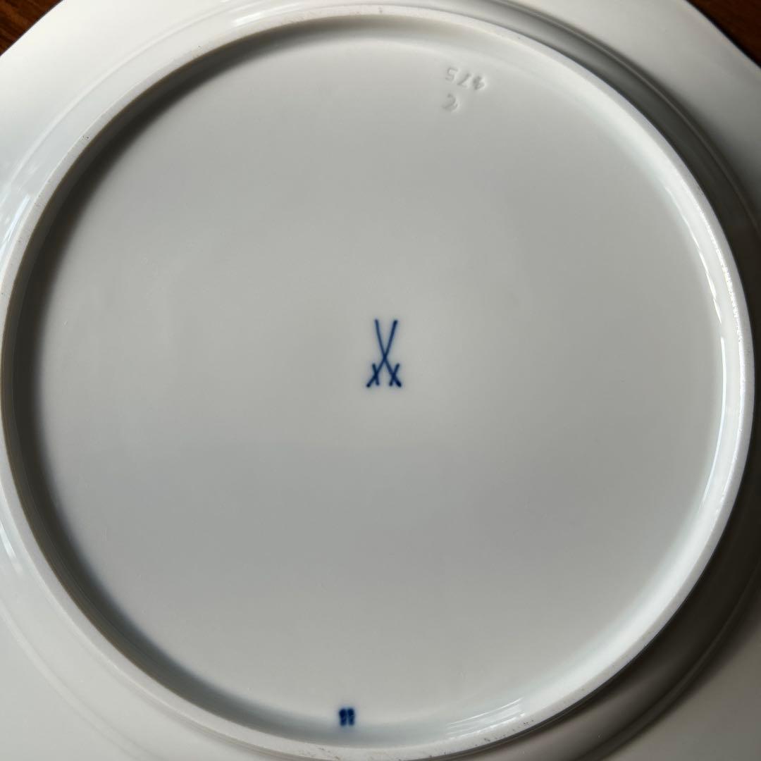 薔薇好き マイセン ブルーオニオン プレート 25cm 3枚