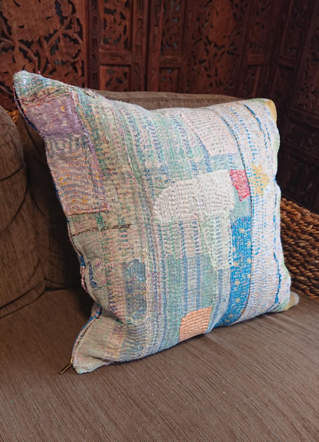 ご確認用★ヴィンテージカンタキルト クッションカバー a