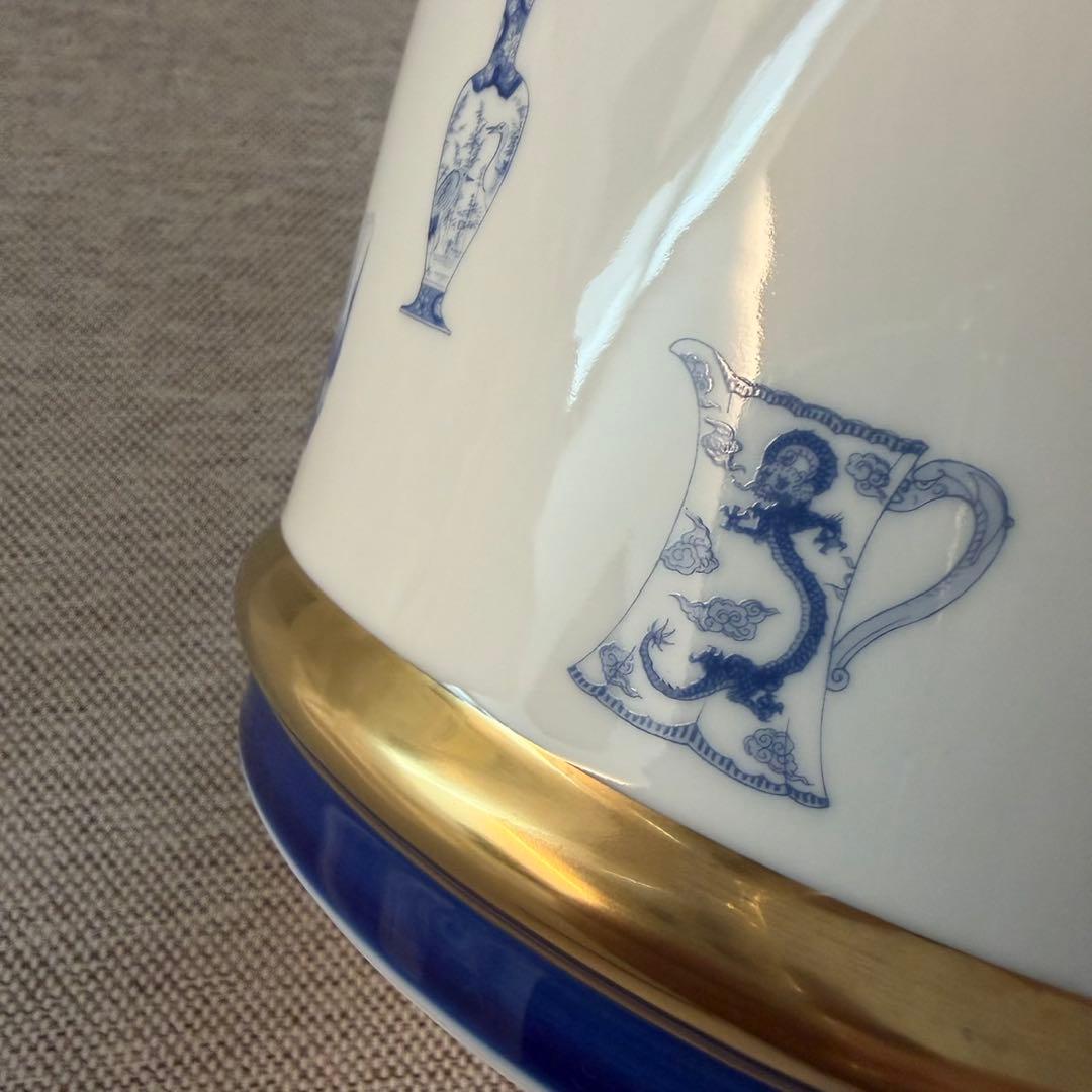 深川製磁　ブルーチャイナ　ワインクーラー　希少