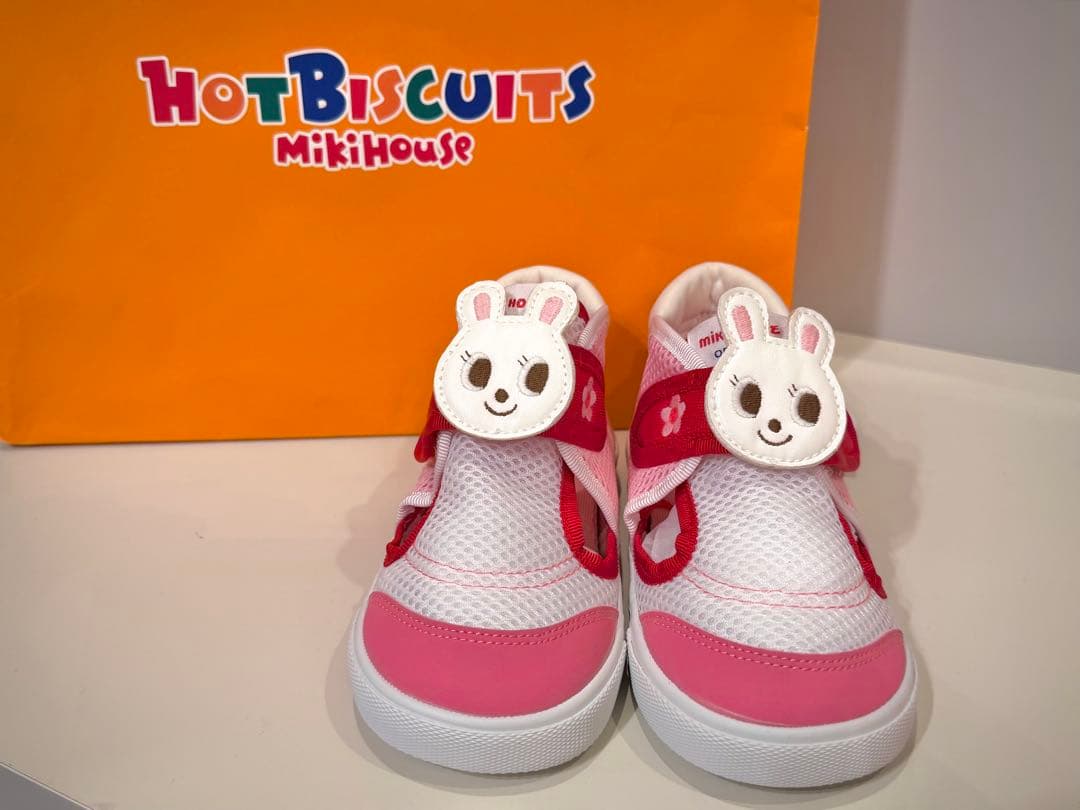 ミキハウススニーカー17HOT BISCUITSスニーカー　兎　キッズスニーカー
