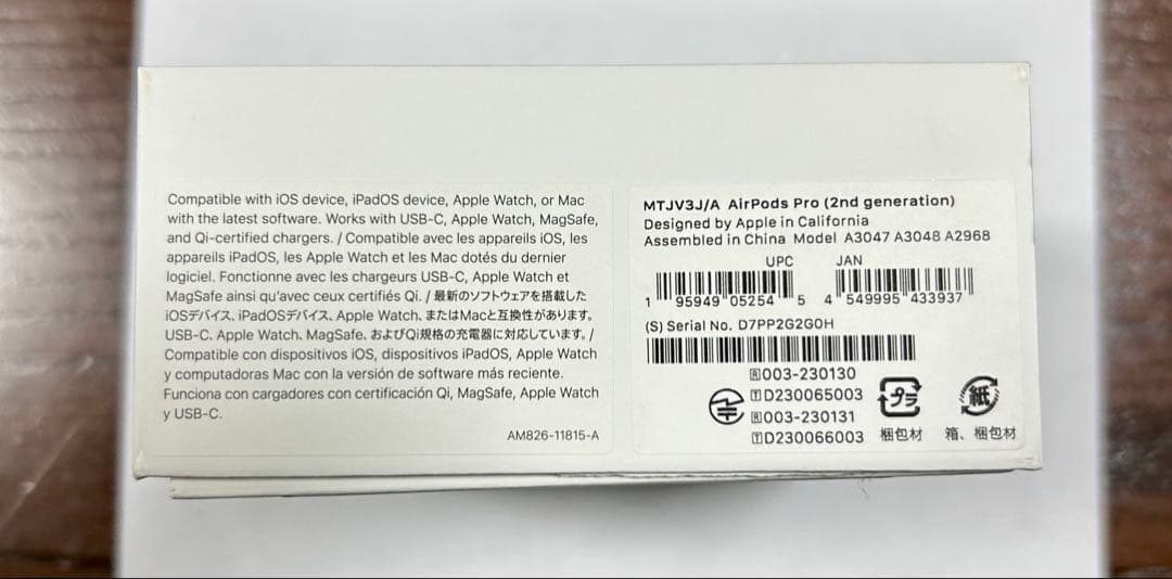 t*k様 純正品　Apple AirPods Pro2 タイプc