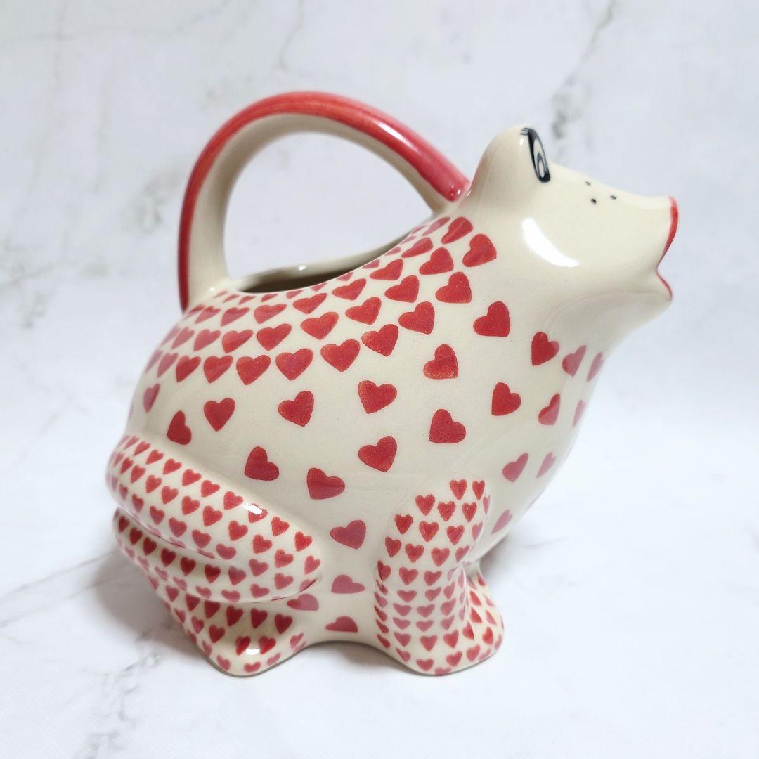 新品 ポーリッシュポタリー Galia社 カエル じょうろ