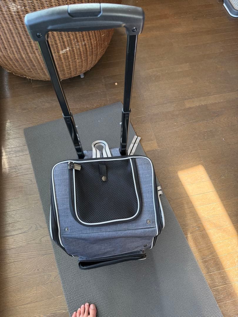 グレー キャリーバッグ フリース内装　犬用