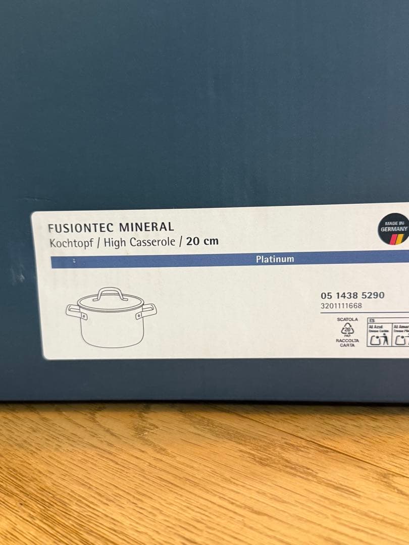 新品 フュージョンテック ミネラル ハイキャセロール 20cm ＰＬ