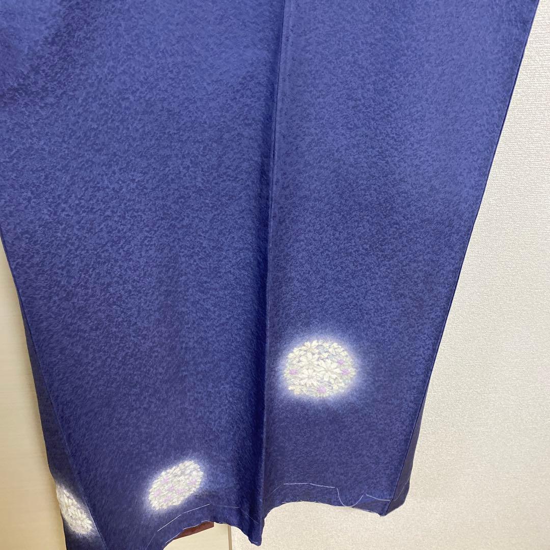 絞り　相良刺繍　付け下げ　しつけ糸付き　未使用美品　正絹　花柄　金糸　袷