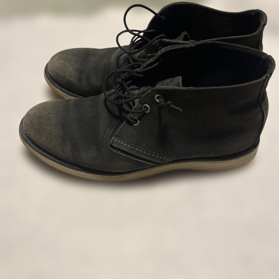 REDWING ブラック スエード チャッカブーツ