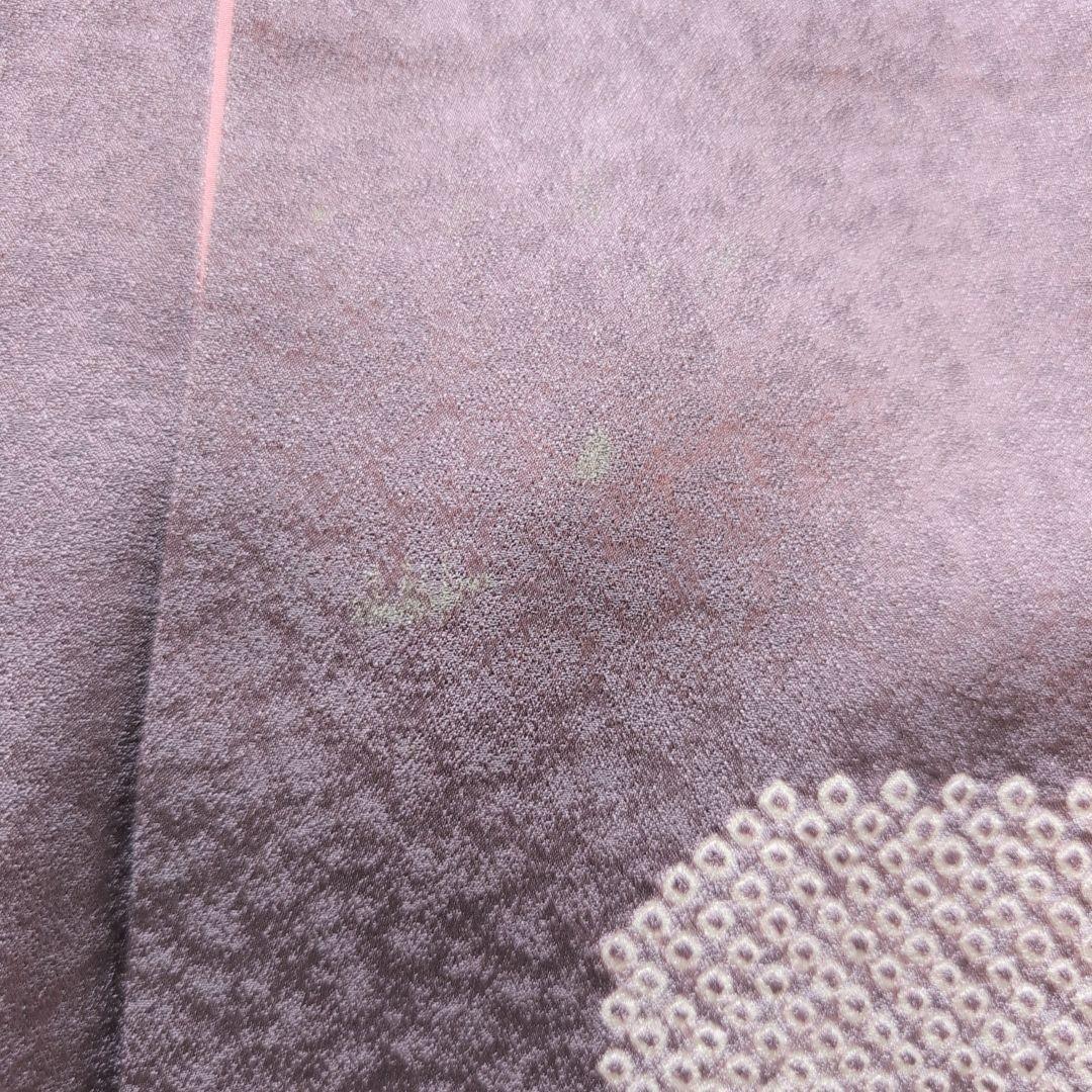 訪問着　フルセット　着物　付け下げ　正絹　絞り　紫　C2