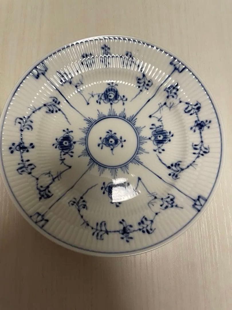 21cm ロイヤルコペンハーゲン ブルーフルーテッド プレート 二枚セット