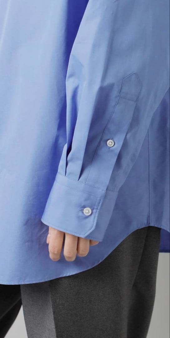 LOEFF（ロエフ）コットン ブロード バンドカラーシャツ