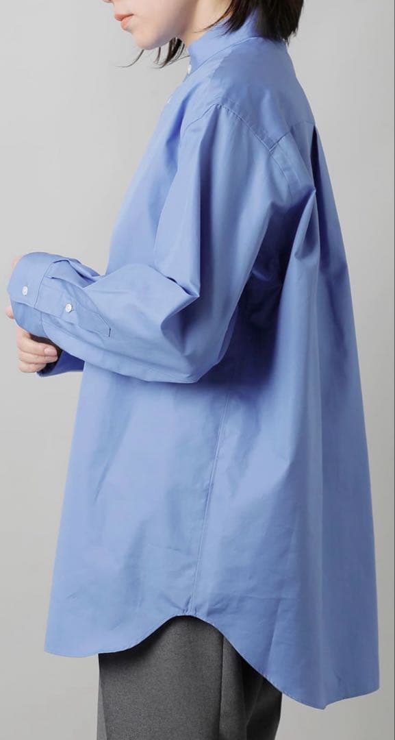 LOEFF（ロエフ）コットン ブロード バンドカラーシャツ