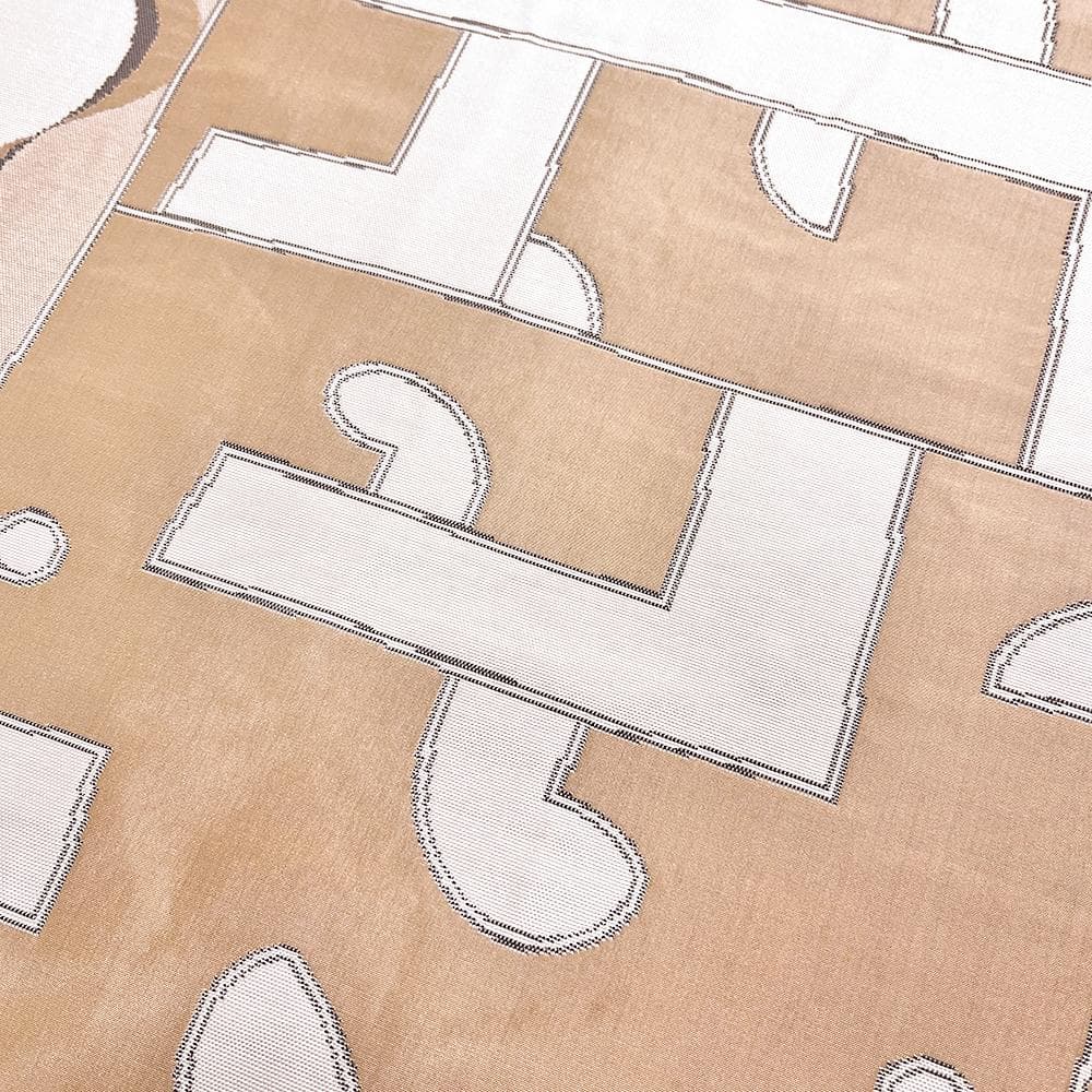 木屋太？ 袋帯 洒落袋帯 西陣織 正絹 中古 ベージュ 茶 No.ymo0045