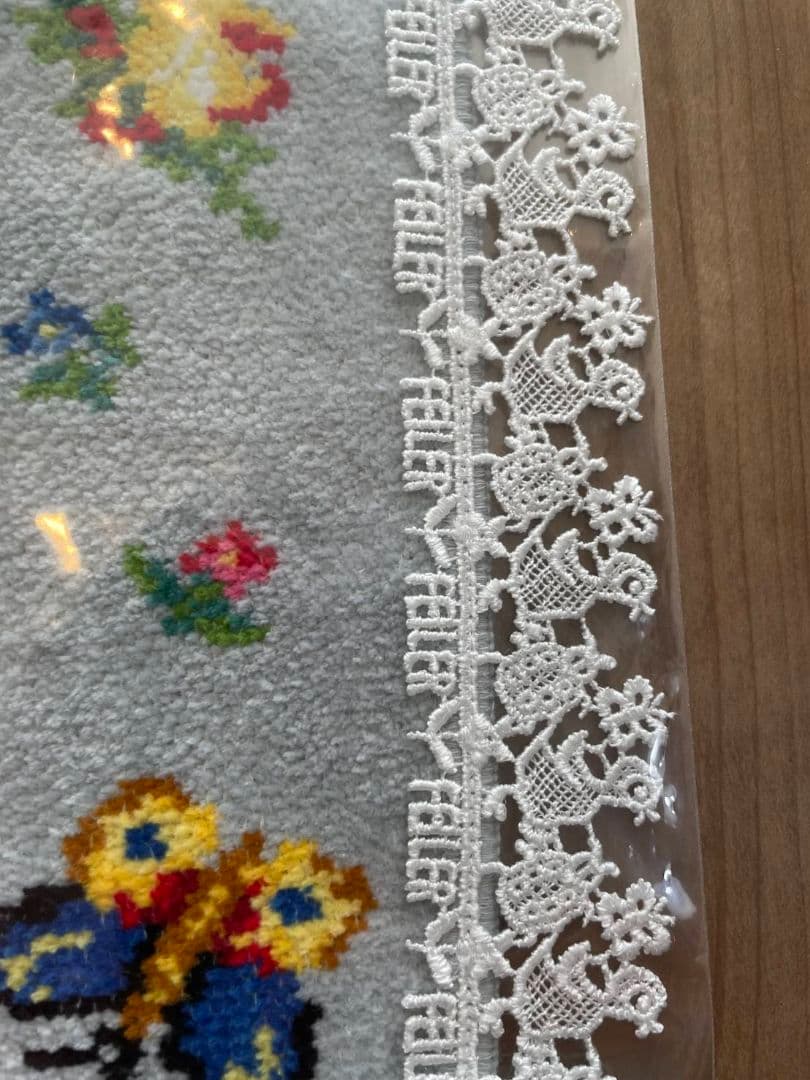 新品　フェイラー　近沢レース　コラボ　ハイジハンカチ グレー