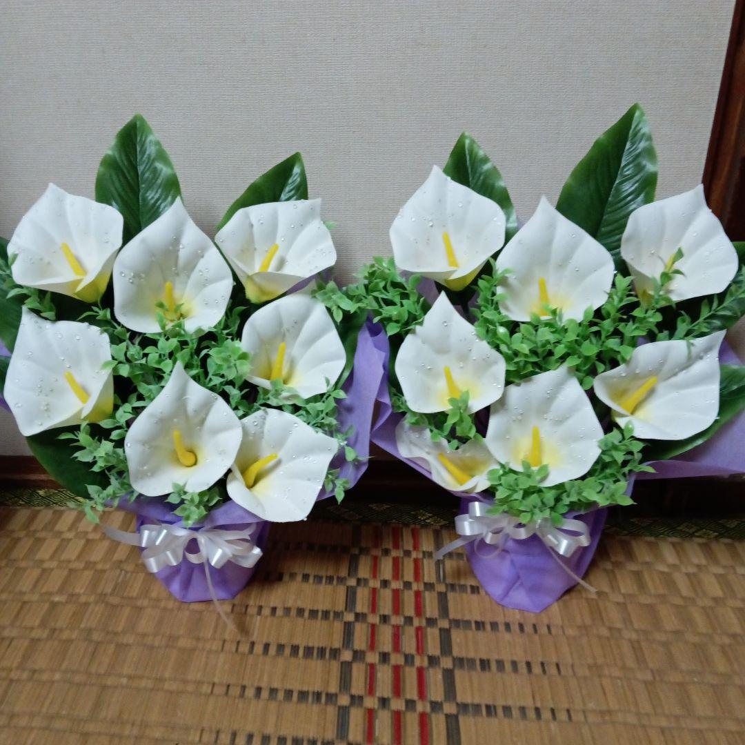 お供え花、仏花、法事、ホワイトカラー