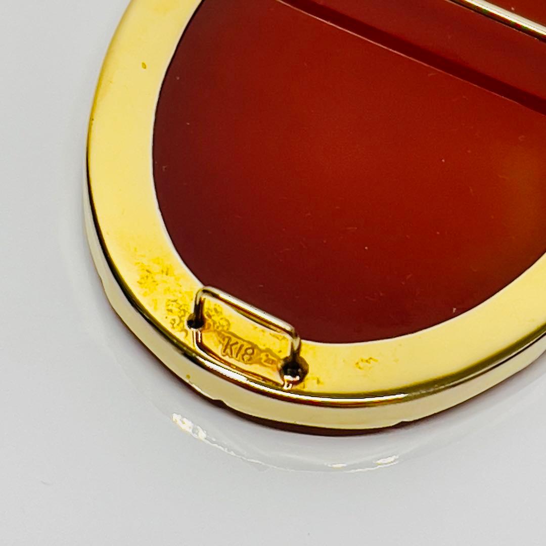 メノウカメオK18ペンダントとブローチ2way