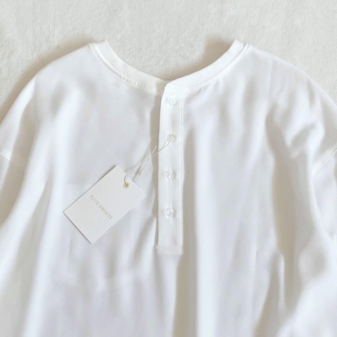 新品　リヴドロワ　ジョーゼットポケットブラウス　オフホワイト