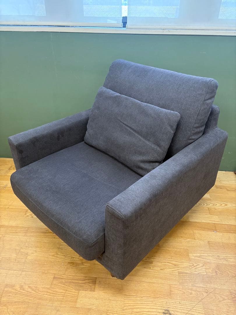 M046 グレー 1人掛けソファ 幅760mm