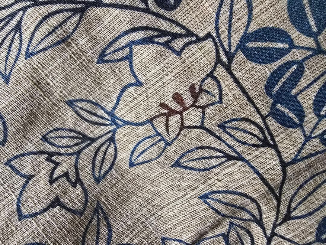 リピーター 日本橋竺仙 奥州小紋 桔梗丸に萩 Lサイズ