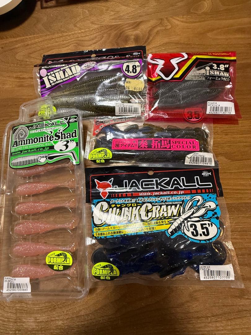 ワームセットまとめ⭐︎ゲーリー、ジャッカル、ジークラック　フックシンカーおまけ付き