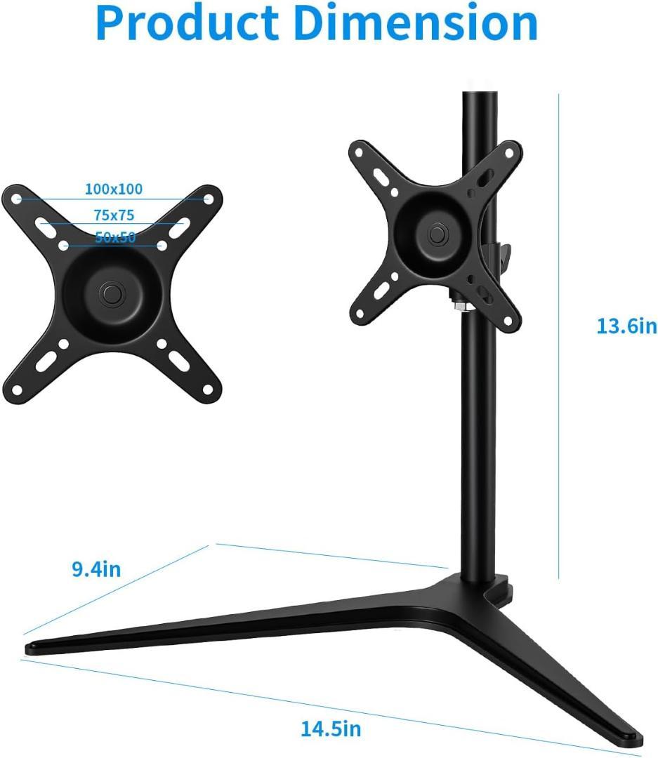 ★ モニターアーム モニタースタンド 高さ調節 画面回転 自立式