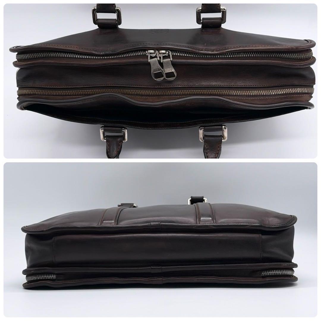 LOEWE ロエベ ビジネスバック アナグラム ブリーフケース ブラウン