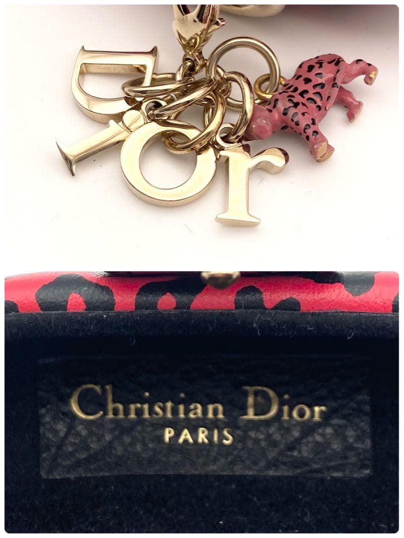 極美品● ディオール AirPods Pro ケース チャーム ヒョウ柄