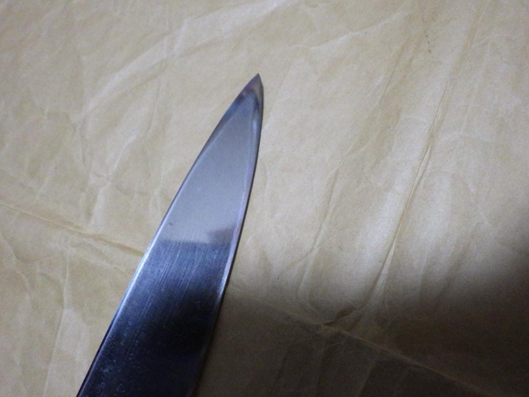 て*虫様 京都/有次★特製/柳刃刺身包丁刃渡尺0寸/白鋼★水牛柄・手研ぎ済み