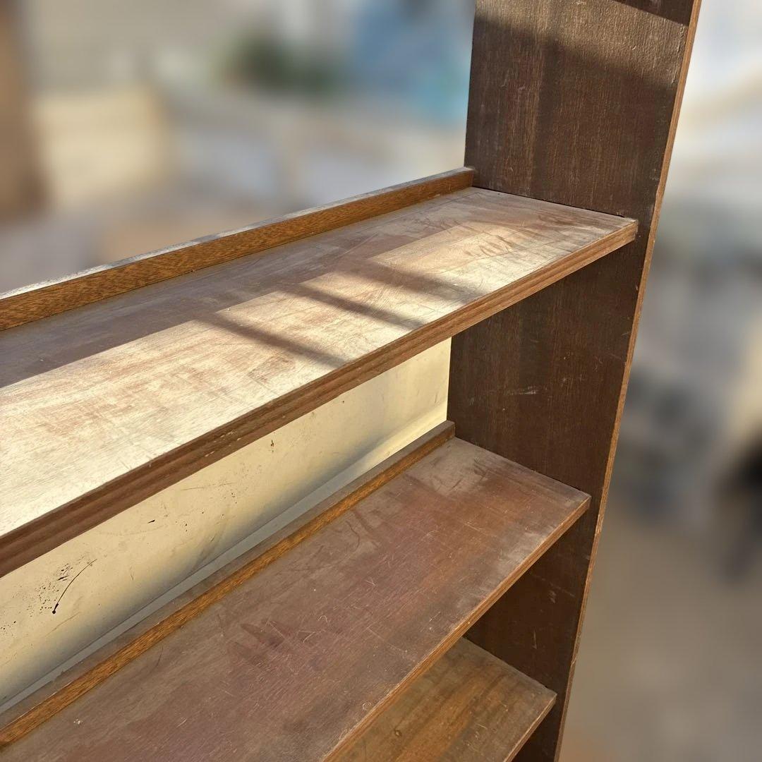 ヴィンテージレトロ　書棚　本棚　シェルフ　古家具　古道具　マイナスネジ6段172