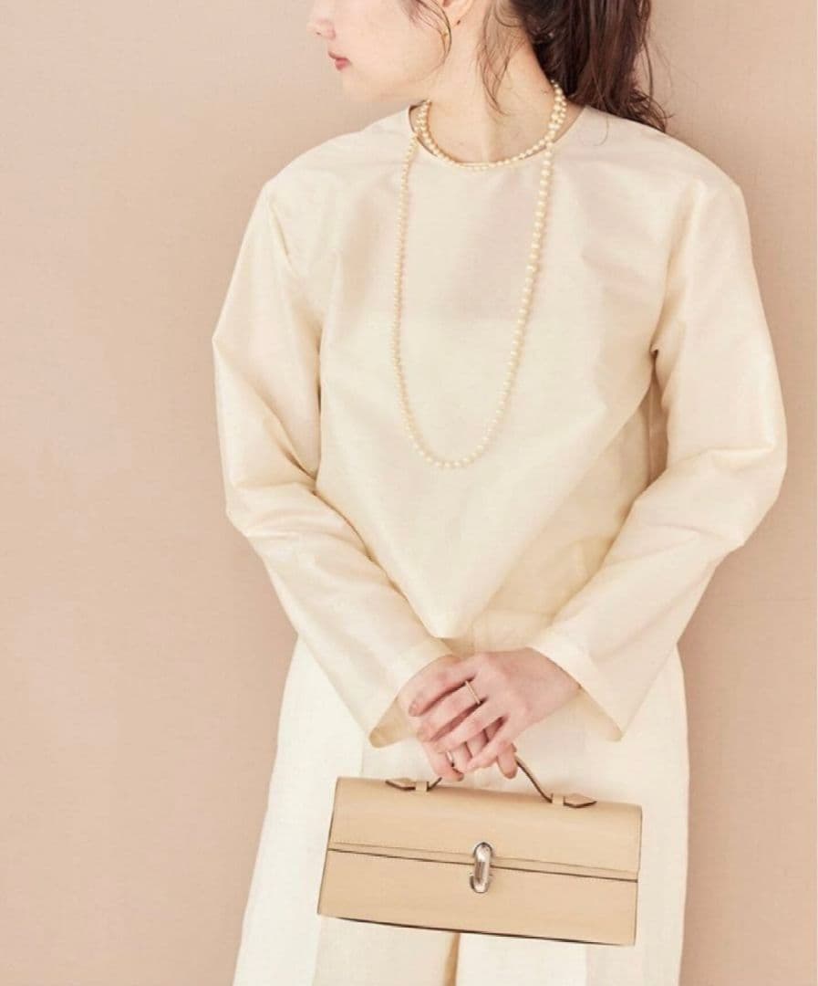 Plage silk mix taffeta Tブラウス