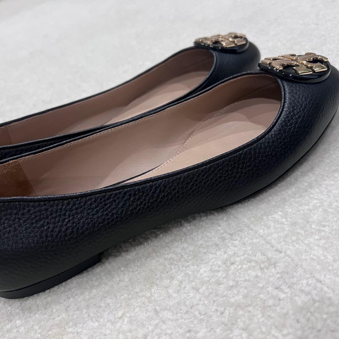 専用トリーバーチ　ブラックレザー フラットシューズ　8 24.5【美品】