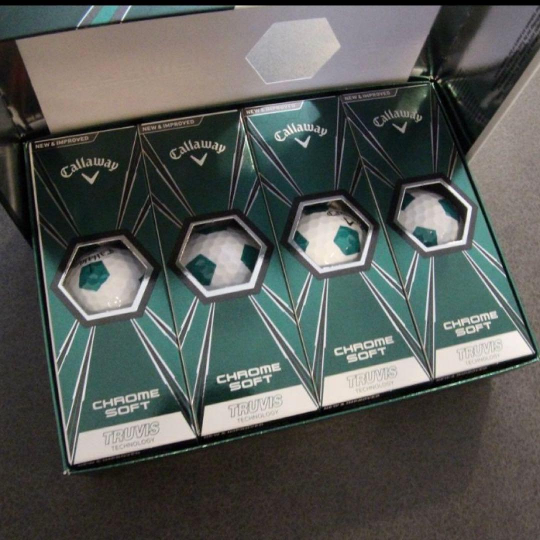 【新品】Callaway ゴルフボール クロム ソフトグリーン Truvis