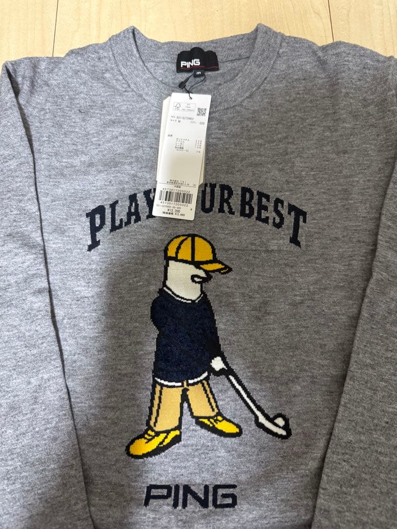 PING グレー セーター Mサイズ