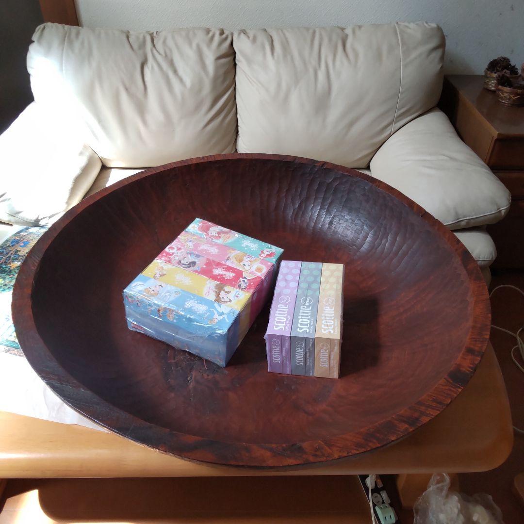 超巨大こね鉢 91㎝くり抜き木鉢 イベントや展示などにも たのメル便